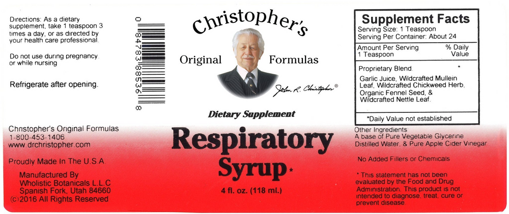 Dr. Christopher's Respiratory Syrup 4oz