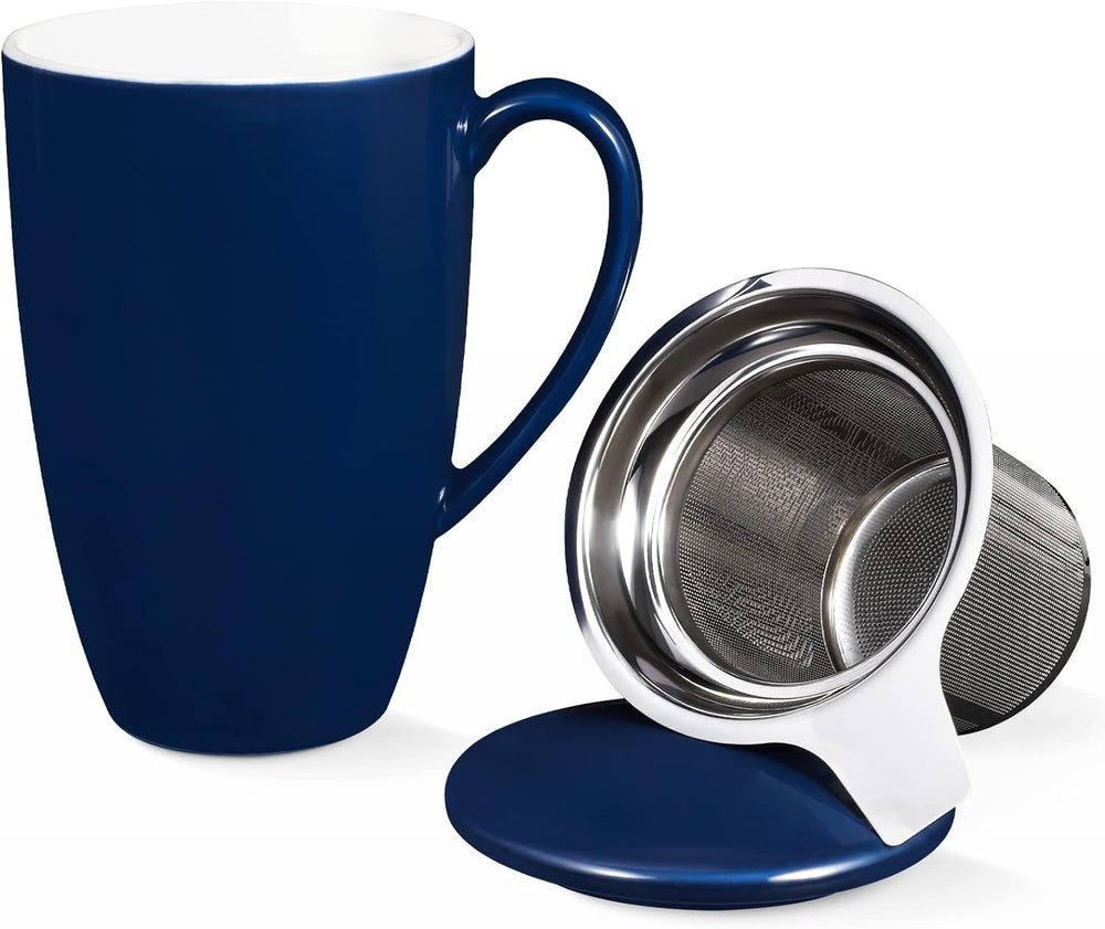 Tea Mug with Infuser and Lid 15 oz