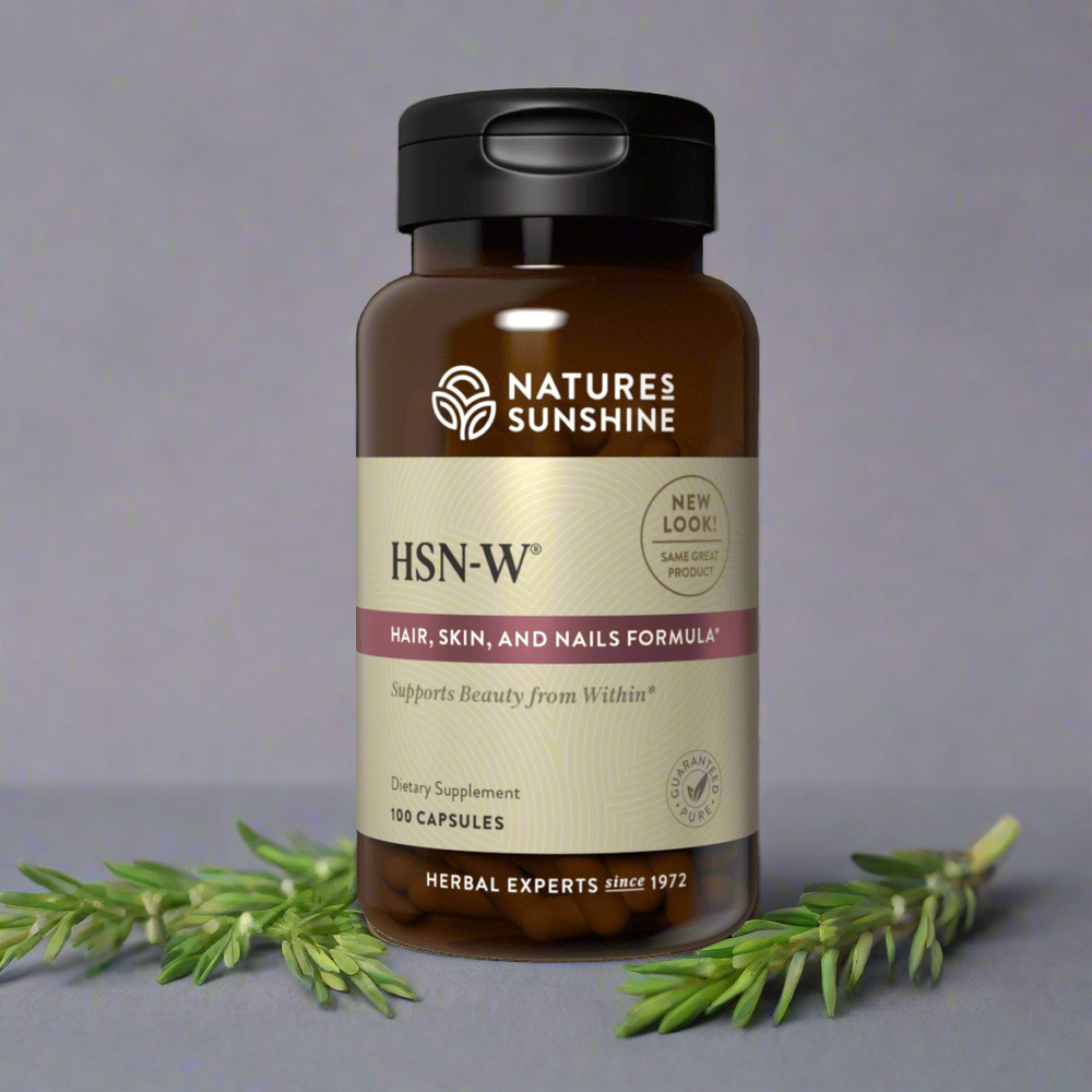 Our unique herbal formula HSN-W enhances skin tone and helps strengthens hair, skin and nails.