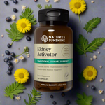 Kidney Activator supports bladder and kidney health. It encourages proper water balance in body tissues and may help prevent stone formation.