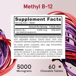 Methylcobalamin B-12 5000 mcg 60 tabs