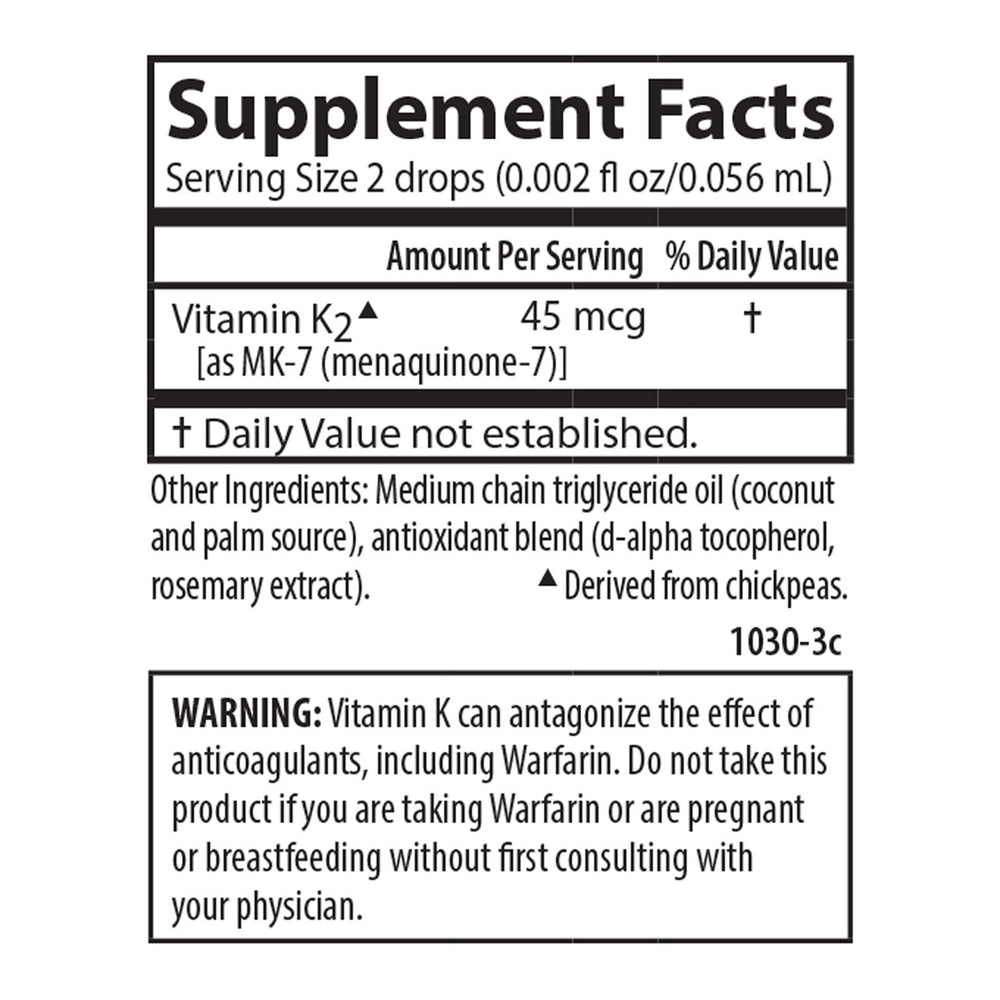 Super Daily K, Liquid Vitamin K 45mcg