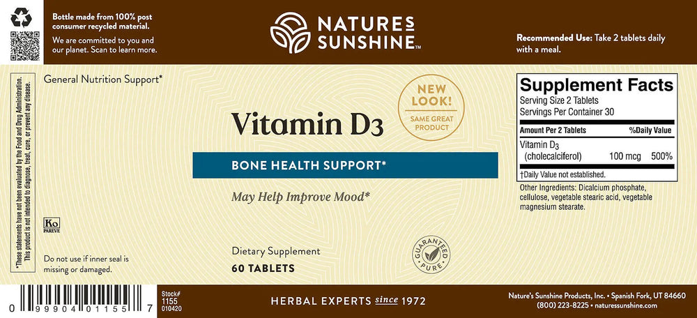 Vitamin D3 (60 tabs)