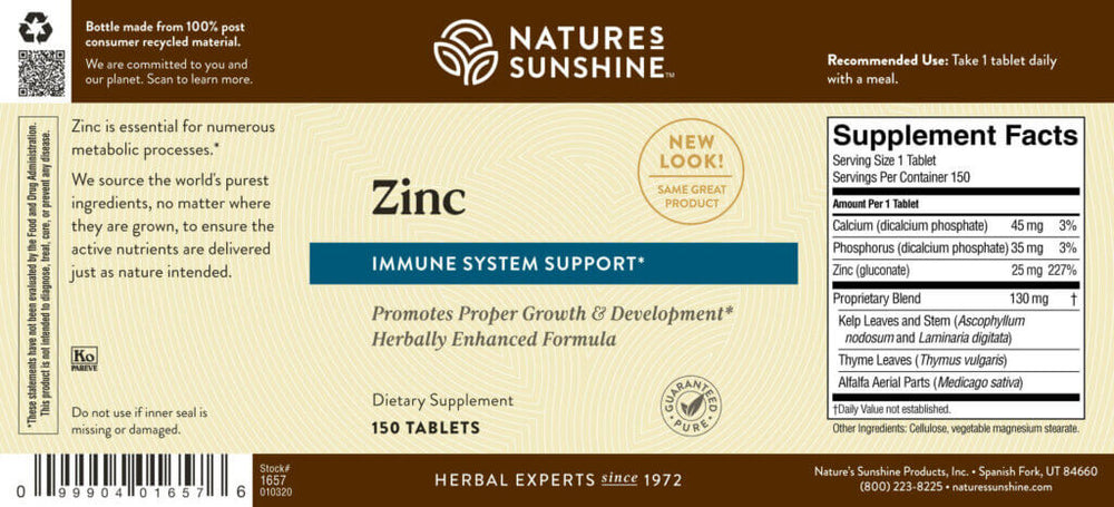 Zinc (25 mg) (150 tabs)