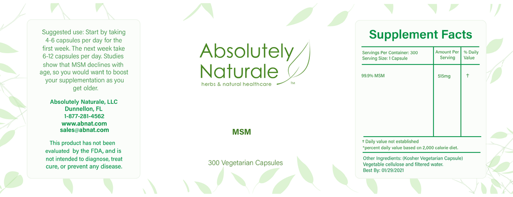 MSM is a naturally occurring chemical that our bodies produce which helps with inflammation in our cellular structures. Taken daily it is said to help with joint swelling, digestive problems, skin irritation, and so much more.