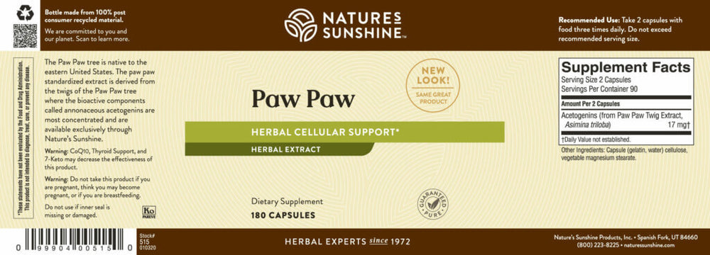 Paw Paw Cell-Reg  (180 caps)