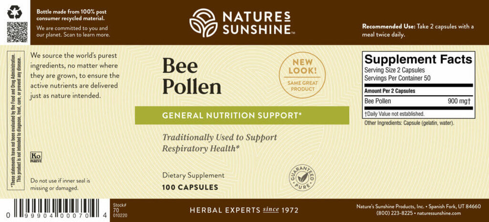 Bee Pollen has a strong nutritional profile that offers a natural energy boost.