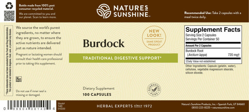 Improve your respiratory, digestive and immune systems with the blood-purifying compounds in burdock. It helps protect the liver against toxins.