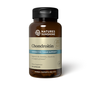
                
                    Load image into Gallery viewer, Nature’s Sunshine Chondroitin supports structural health. Found in small amounts in foods, chondroitin is a substance produced by the body. As the body ages, it produces less chondroitin, and thus the need to supplement this vital nutrient. Chondroitin assists in strength maintenance by bonding connective tissue, protecting cartilage from enzymes, and assisting in moisture retention in the joints. 
                
            