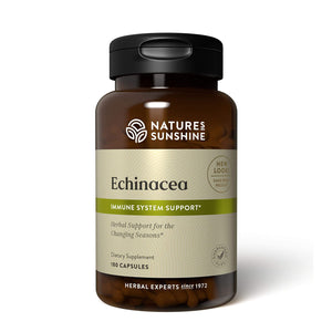 Full of polysaccharides, glycoproteins, alkamides, volatile oils, and flavonoids, echinacea purpurea has been scientifically proven to nourish the immune system and to have antimicrobial, anti-inflammatory, and antioxidant benefits. Nature’s Sunshine Echinacea Purpurea capsules are 400 mg of the plant’s purple flowers and root.