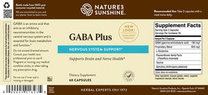 Find a greater sense of relaxation and peace naturally as you support brain health and nervous system function with GABA Plus.