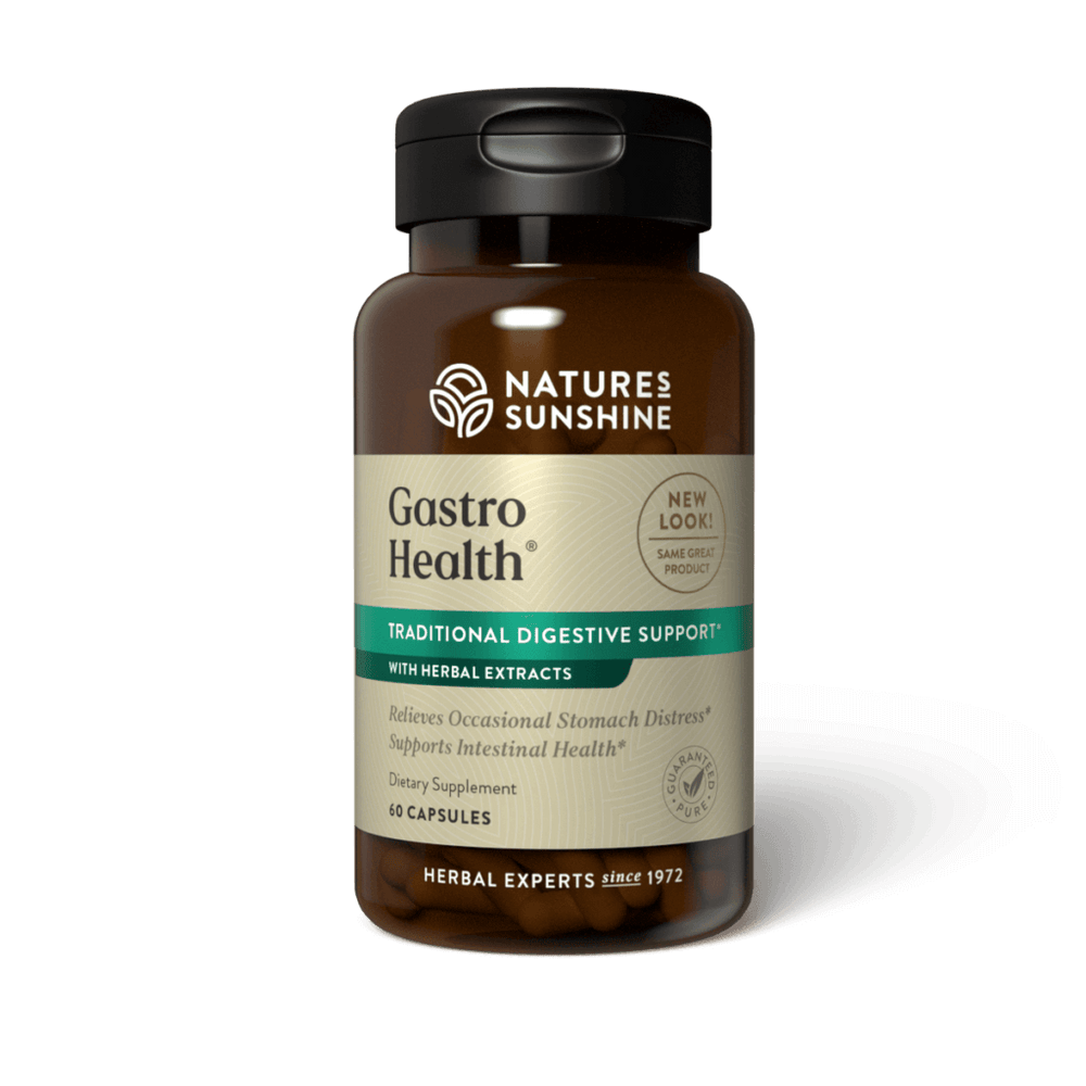Soothing Gastro Health is Nature's Sunshine unique formula for minimizing occasional heartburn, acid indigestion and digestive discomfort.