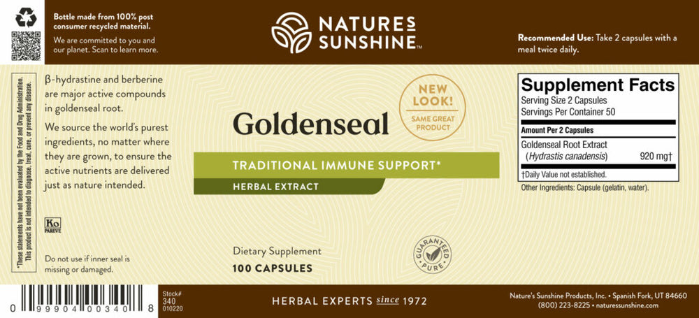 Golden Seal contains hydrastine and berberine alkaloids that help support the immune system. It may also provide respiratory support for mucous membranes.