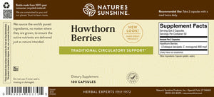 Hawthorn Berries help enhance heart muscle function and provide circulatory system support.
