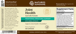 Joint Health is an Ayurvedic formula that supports the joints and other connective tissues and may provide improved flexibility.