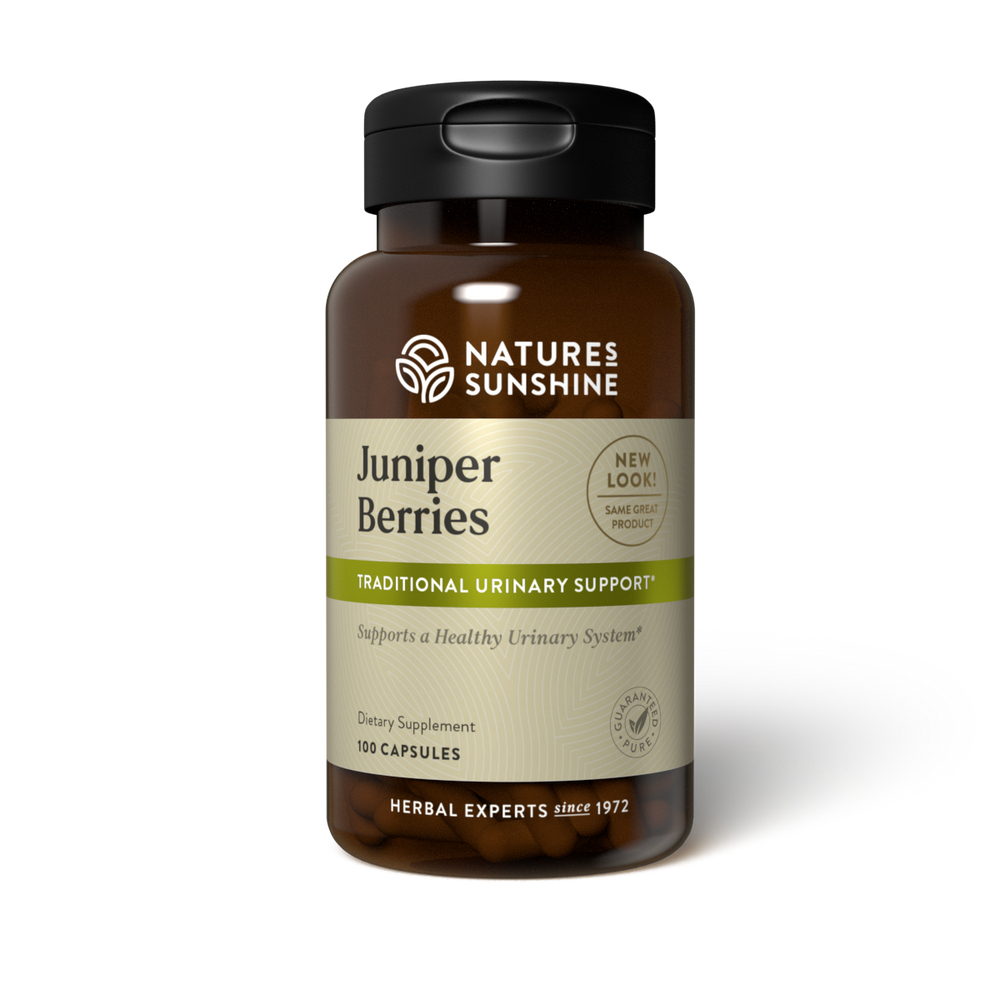 Juniper berries offer nutritional support to the urinary system by helping the body maintain proper fluid balance and normal levels of uric acid.