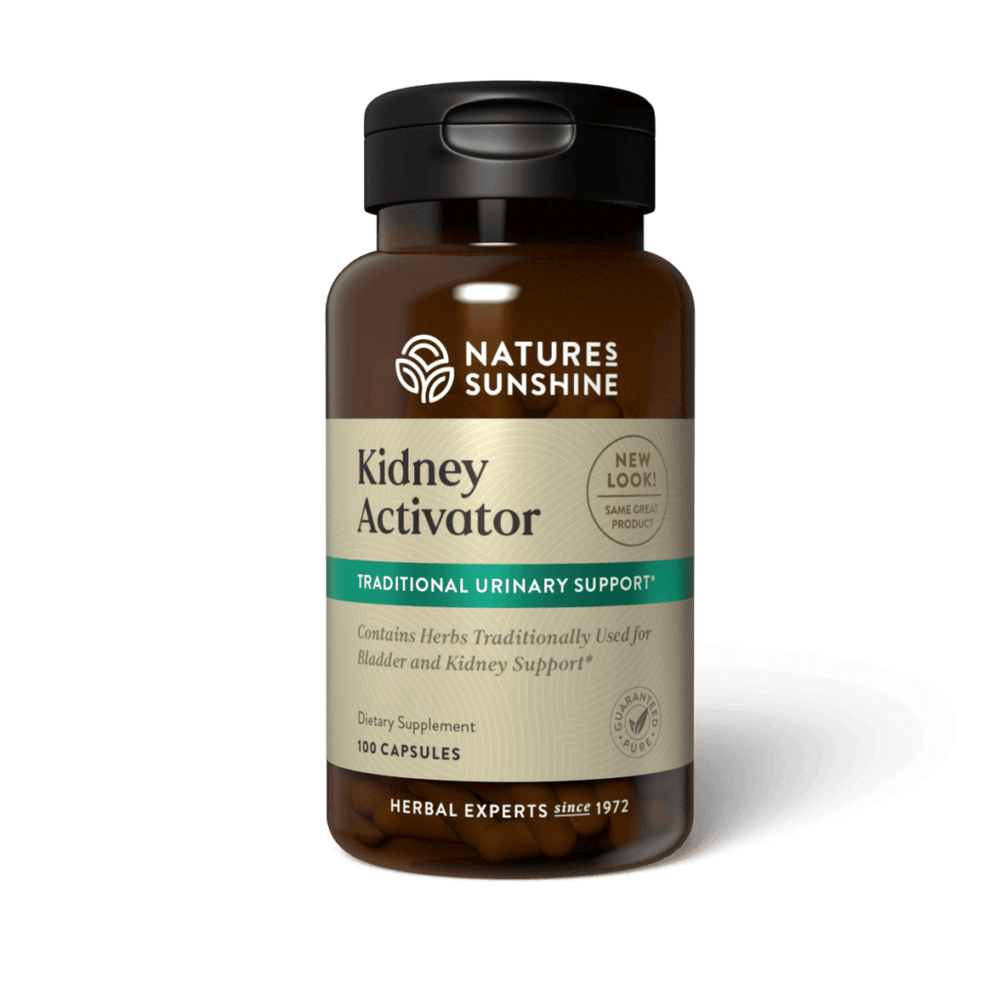 Kidney Activator supports bladder and kidney health. It encourages proper water balance in body tissues and may help prevent stone formation.