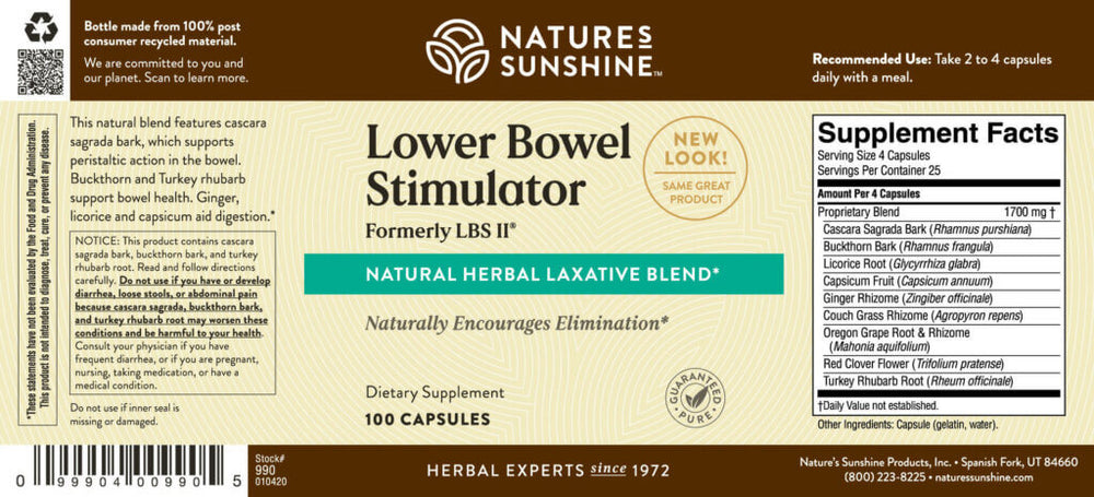 LBS II herbal formula promotes normal bowel function encourages better digestion and supports the bowel's natural elimination process.