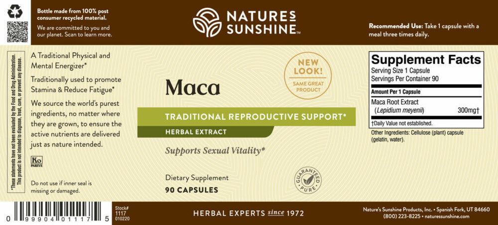 Maca may help enhance physical energy, endurance, and stamina as it offers natural support for stress.