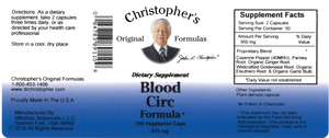 Dr. Christopher's Blood Circulation Formula (100 Caps)