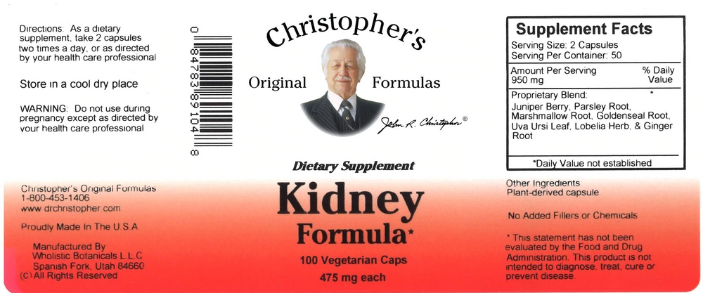 Dr. Christopher's Kidney Formula (100 Caps)
