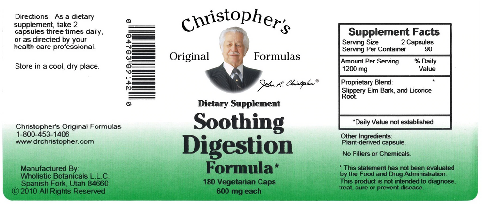 Dr. Christopher's Soothing Digestion (180 Caps)