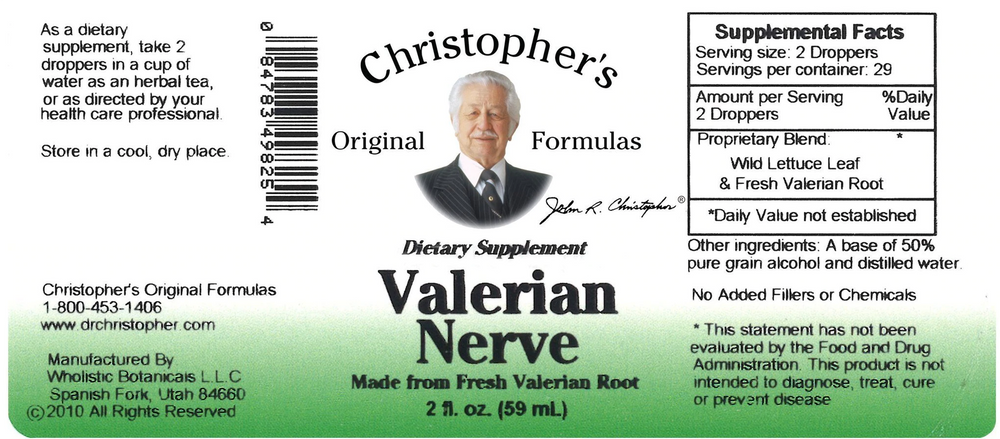 
                
                    Load image into Gallery viewer, Dr. Christopher&amp;#39;s Valerian Nerve Formula 2oz Alcohol Extract
                
            