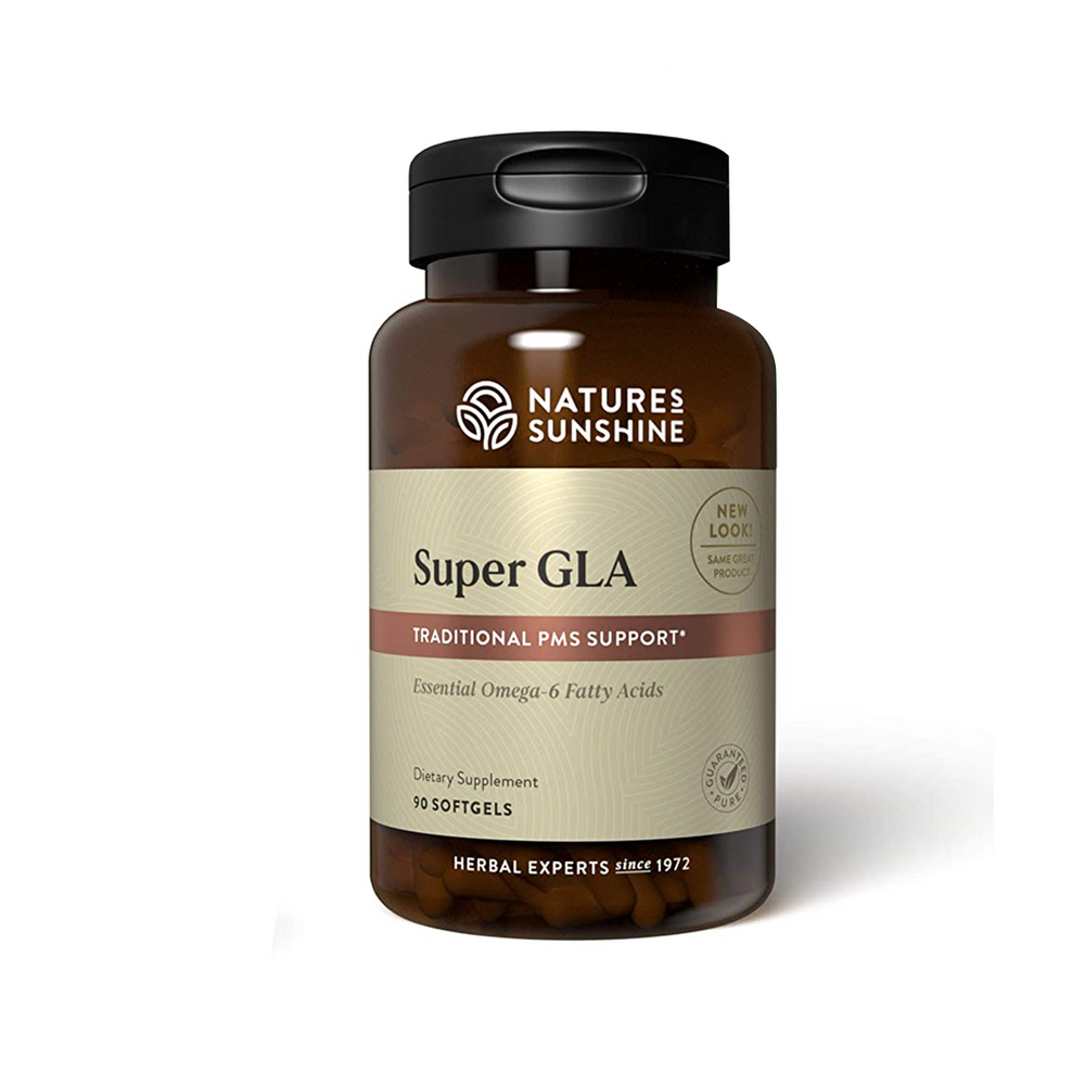 Super GLA Oil Blend provides omega-6 fatty acids that benefit the female glandular system and play a role in nerve development and function.