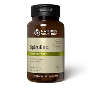 
                
                    Load image into Gallery viewer, Nature&amp;#39;s Sunshine Spirulina blue-green algae supplement provides protein and vitamin B12.
                
            