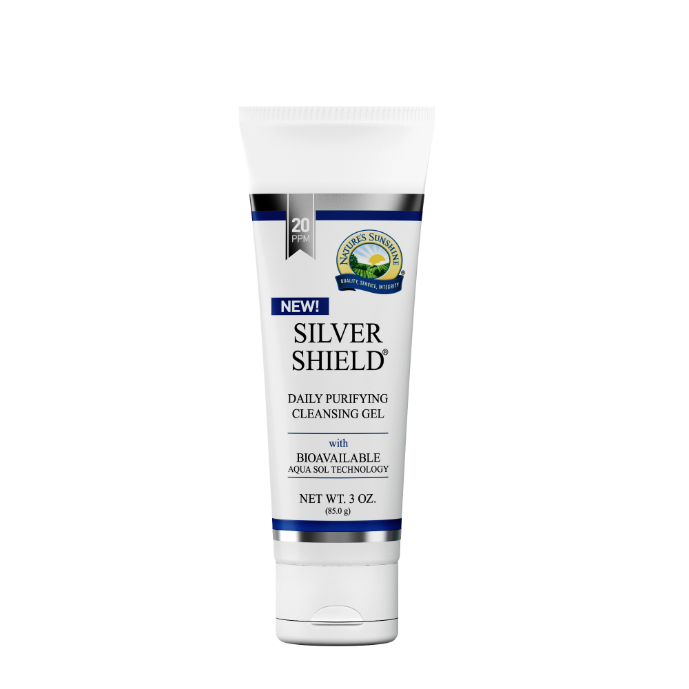 Silver Shield Daily Purifying and Cleansing Gel Dirt and grime surround us as we go about our daily routines. Silver Shield Daily Purifying and Cleansing Gel helps cleanse, purify and moisturize skin with 20 ppm of bioavailable silver.
