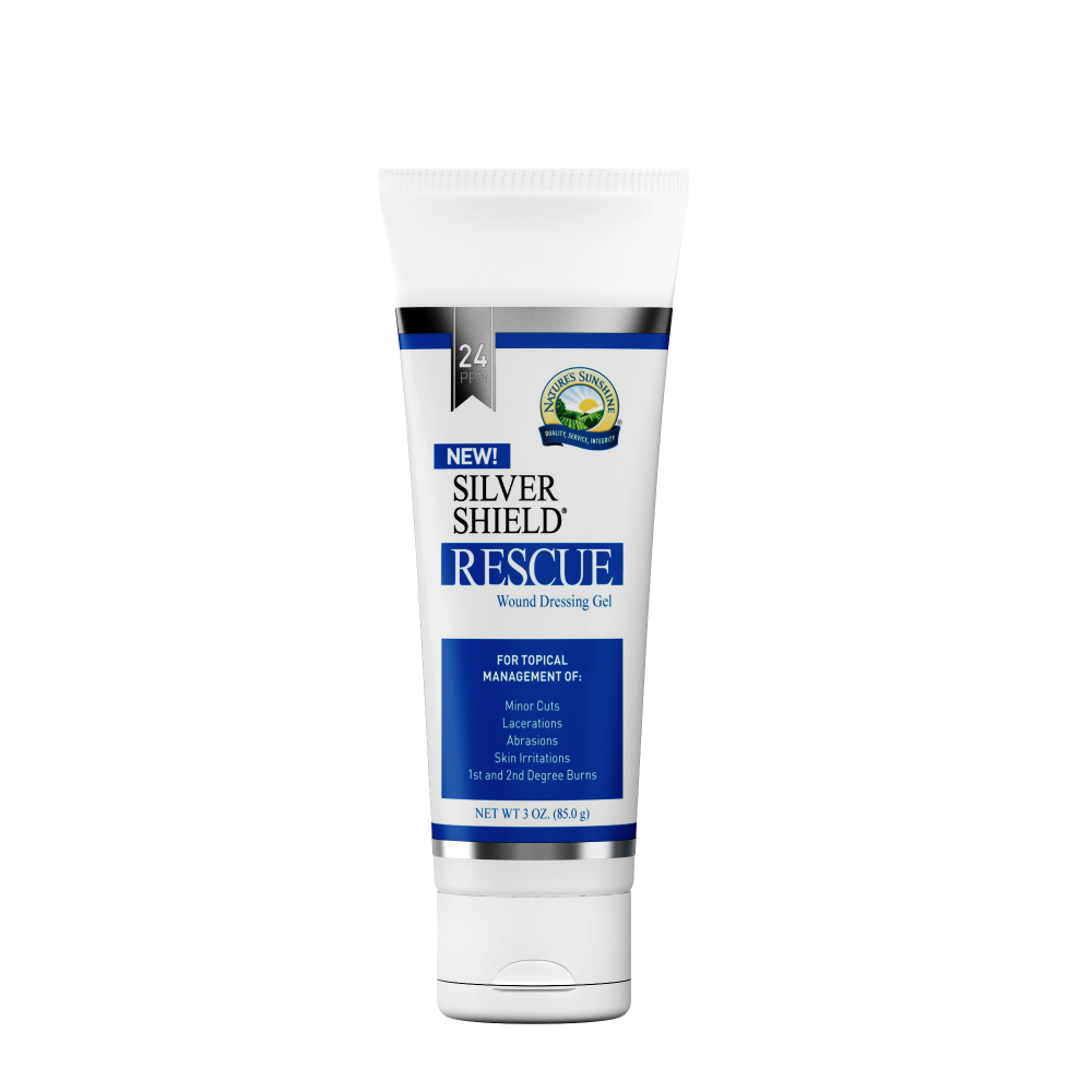 Silver Shield Rescue Gel Rescue Gel is for use in moist wound care management. Apply to minor cuts, lacerations, abrasions, skin irritations, and first- and second-degree burns to help inhibit the growth of microorganisms within the dressing.
