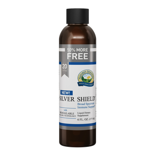 Silver Shield, a colloidal silver product, provides the benefits of colloidal silver with immune support and protection.