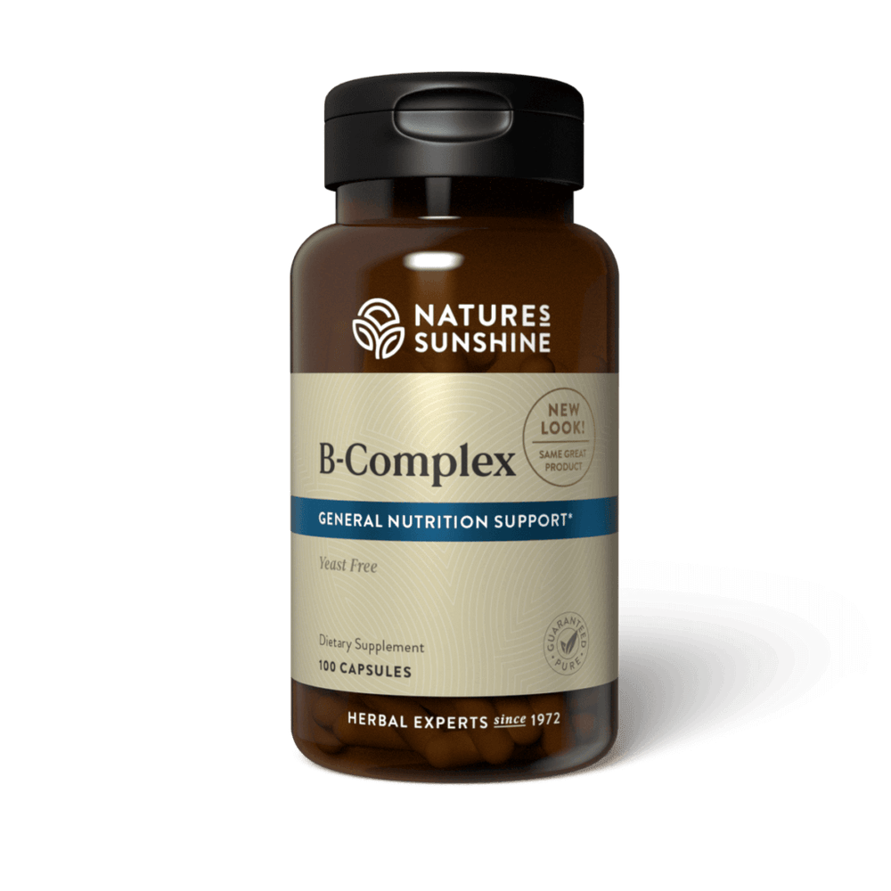Nature's Sunshine B vitamins nourish the nervous system and help with specific enzyme reactions. All B vitamins should be taken together for best results.