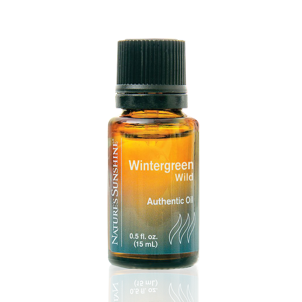Nature's Sunshine Wintergreen Wild Essential Oil offers a refreshingly minty, woodsy, and mildly sweet aroma. It contains methyl salicylate, a naturally occurring compound in the plant that provides soothing properties when used topically.